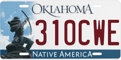 OK license plate 310CWE