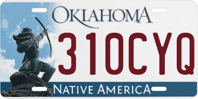 OK license plate 310CYQ