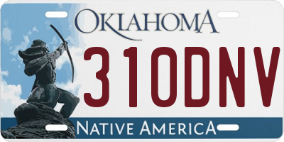 OK license plate 310DNV