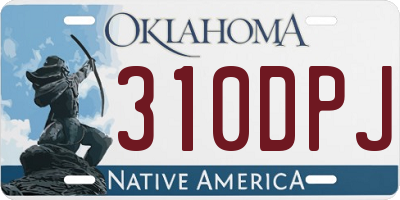 OK license plate 310DPJ