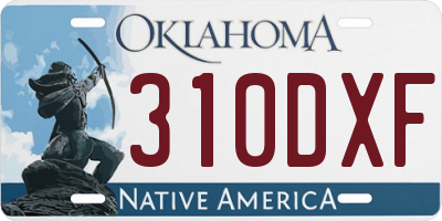 OK license plate 310DXF