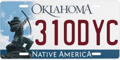 OK license plate 310DYC