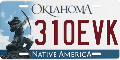 OK license plate 310EVK