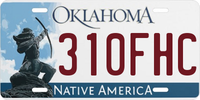 OK license plate 310FHC