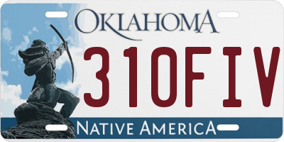 OK license plate 310FIV