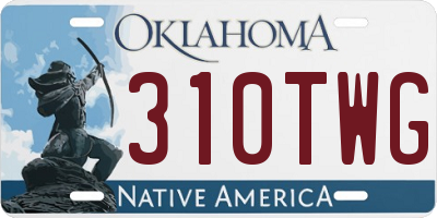 OK license plate 310TWG