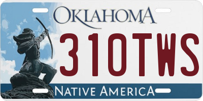 OK license plate 310TWS