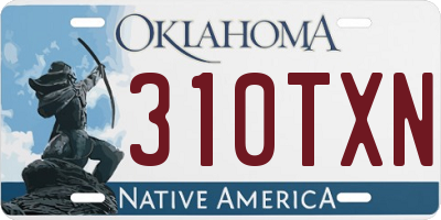 OK license plate 310TXN