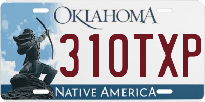 OK license plate 310TXP