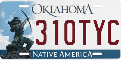 OK license plate 310TYC