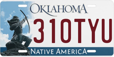 OK license plate 310TYU