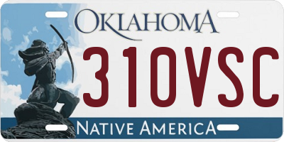 OK license plate 310VSC