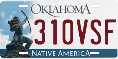 OK license plate 310VSF