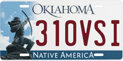 OK license plate 310VSI