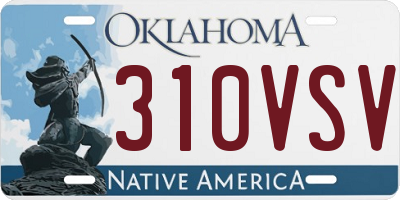 OK license plate 310VSV