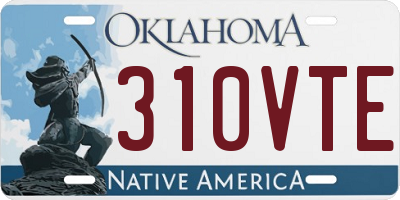 OK license plate 310VTE