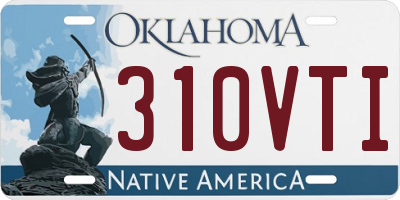 OK license plate 310VTI