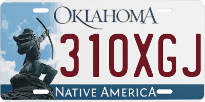 OK license plate 310XGJ