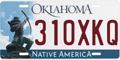 OK license plate 310XKQ