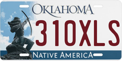 OK license plate 310XLS
