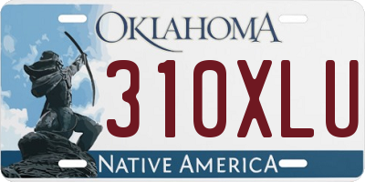OK license plate 310XLU