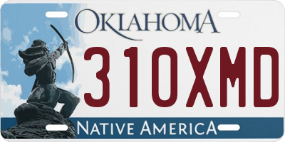 OK license plate 310XMD