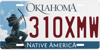 OK license plate 310XMW