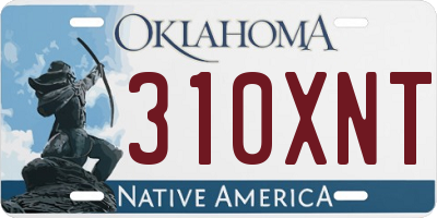 OK license plate 310XNT