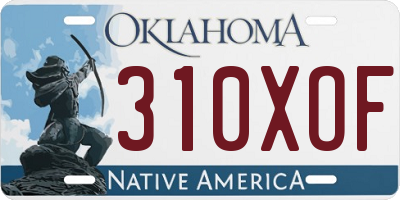 OK license plate 310XOF