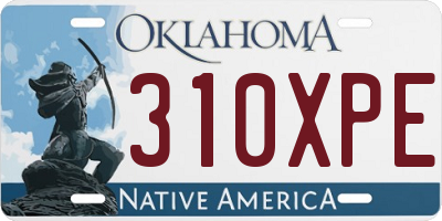 OK license plate 310XPE