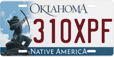 OK license plate 310XPF