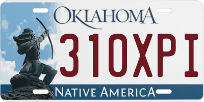 OK license plate 310XPI