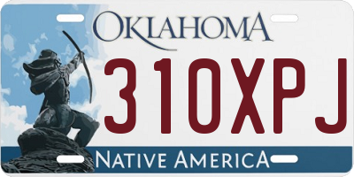 OK license plate 310XPJ
