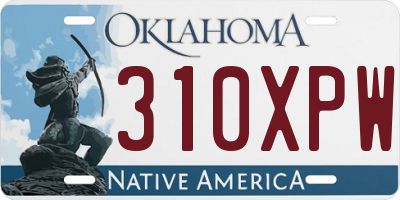 OK license plate 310XPW
