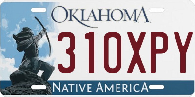 OK license plate 310XPY