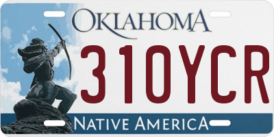 OK license plate 310YCR