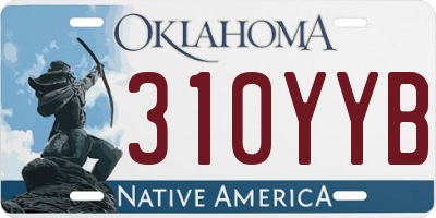 OK license plate 310YYB