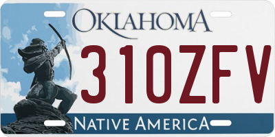 OK license plate 310ZFV