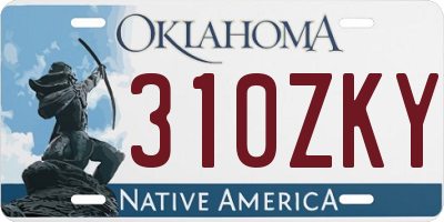 OK license plate 310ZKY