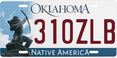 OK license plate 310ZLB