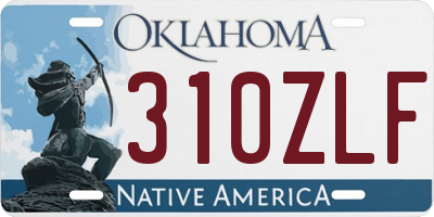 OK license plate 310ZLF