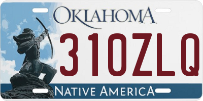 OK license plate 310ZLQ