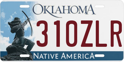 OK license plate 310ZLR