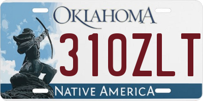 OK license plate 310ZLT