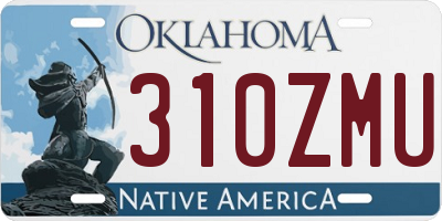 OK license plate 310ZMU
