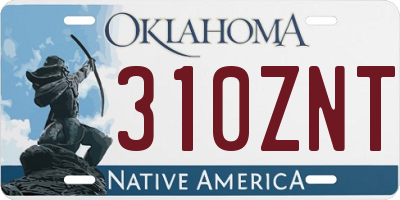 OK license plate 310ZNT