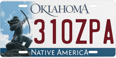 OK license plate 310ZPA