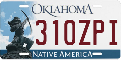 OK license plate 310ZPI