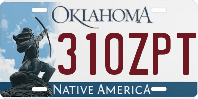 OK license plate 310ZPT