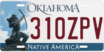 OK license plate 310ZPV